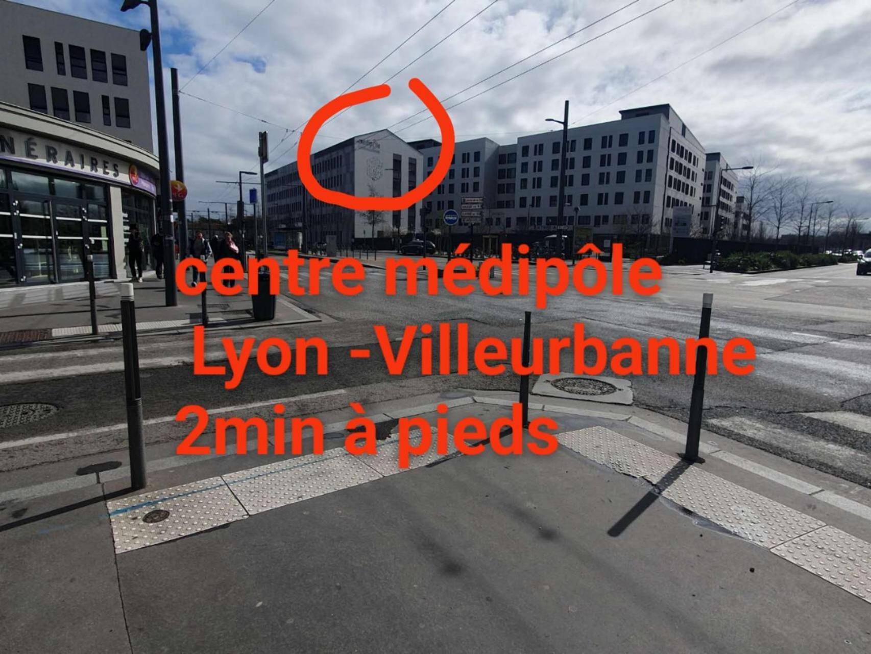Medipole T2 Avec Un Garage Gratuit Sur Place, 16Min A Centre Ville Lyon En Metro A Villeurbanne Exterior photo